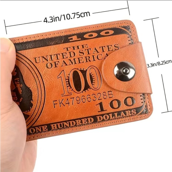 💕5/$15 Men’s Leather Bifold Wallet, NEW in brown - Picture 4 of 8